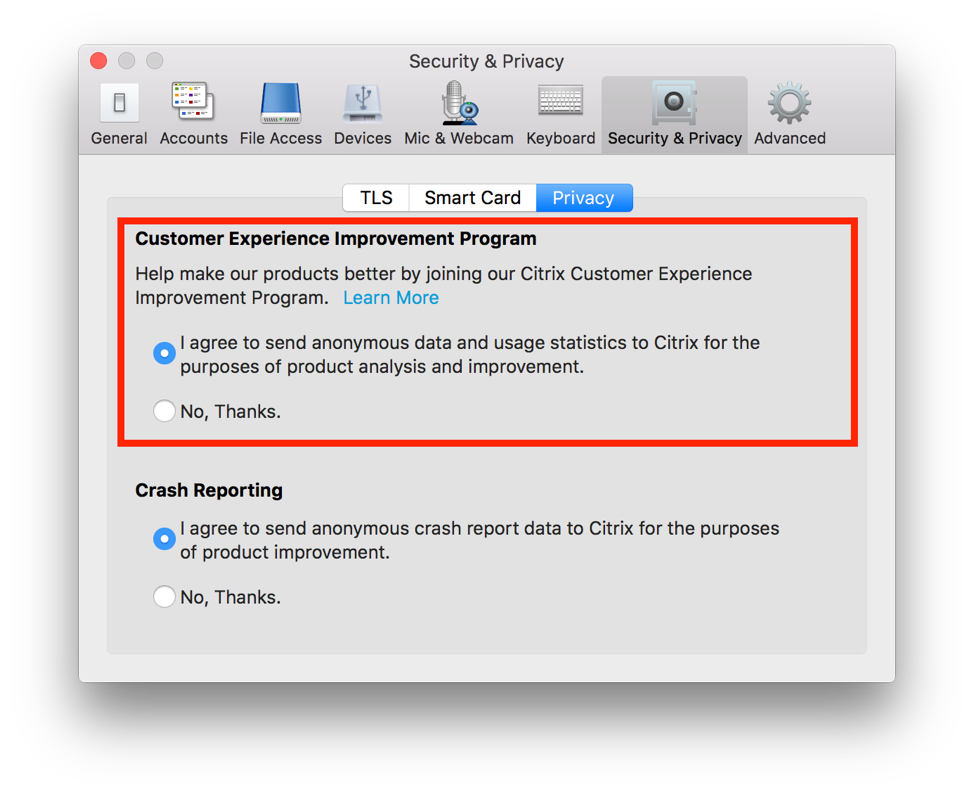 where is the citrix receiver log file for mac
